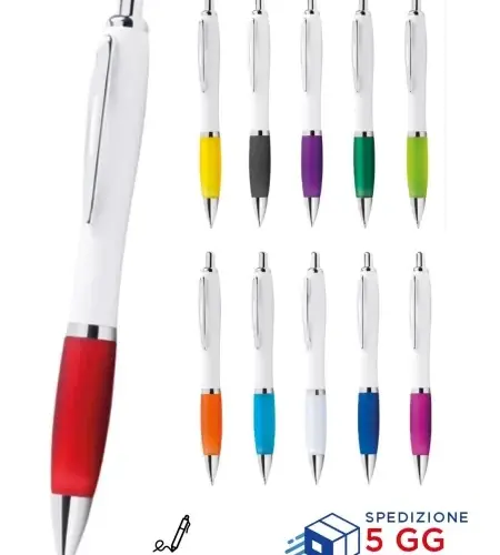 Penne aziendali personalizzate Juke con fusto bianco