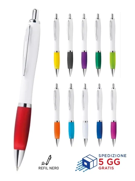 Penne aziendali personalizzate Juke con fusto bianco