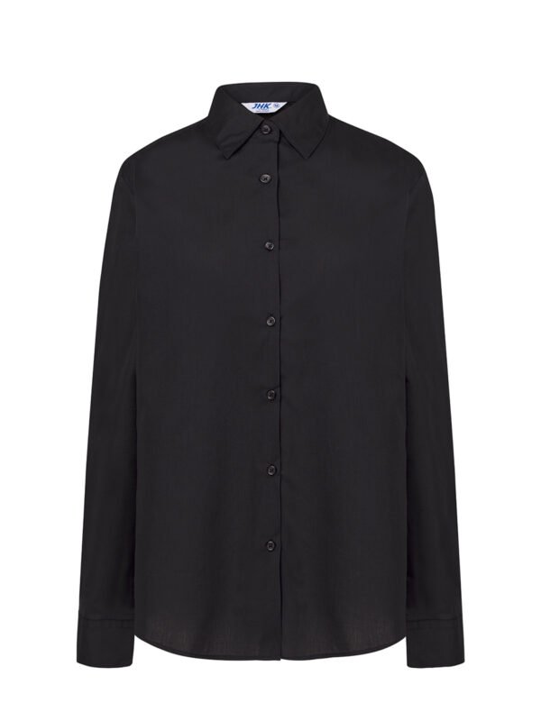UNI_JHK_SHLPOP_JHK_BK CAMICIA DONNA MANICA LUNGA POPELINE