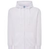 UNI_JHK_SWUAHOOD240_JHK_WH FELPA UOMO CAPPUCCIO E ZIP LEGGERA FRENCH TERRY
