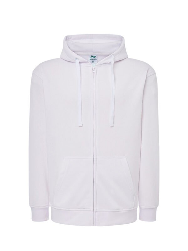 UNI_JHK_SWUAHOOD240_JHK_WH FELPA UOMO CAPPUCCIO E ZIP LEGGERA FRENCH TERRY