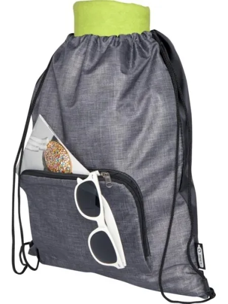 Zaino a sacca in materiale riciclato personalizzato Ash