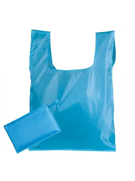 borsa-shopper-richiudibile-in-pochette-40x57x75-cm-azzurro.jpg Shopper bag pieghevole personalizzata Sammy 40 x 57 x 7,5 cm